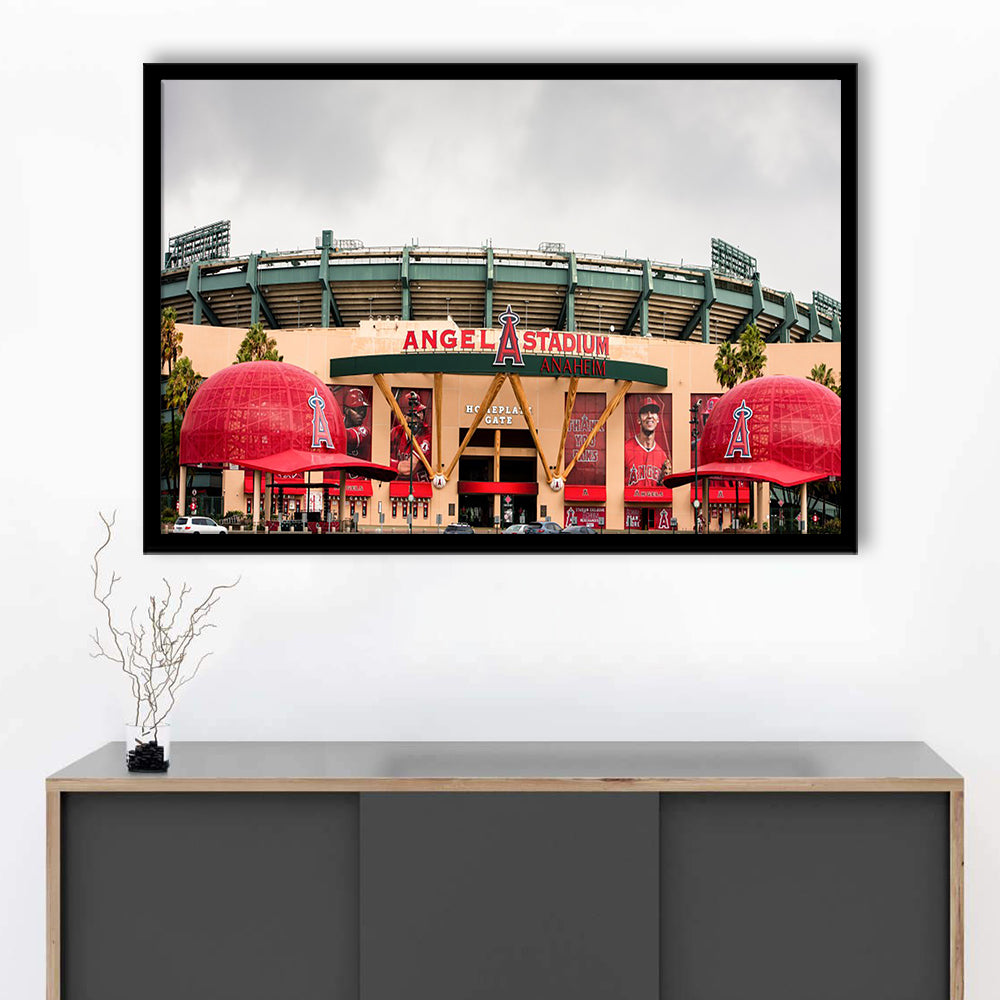 Angel Stadium, Stadium Canvas, Sport Art, Gift for him, Framed Art Print Wall Decor, Picture Framed