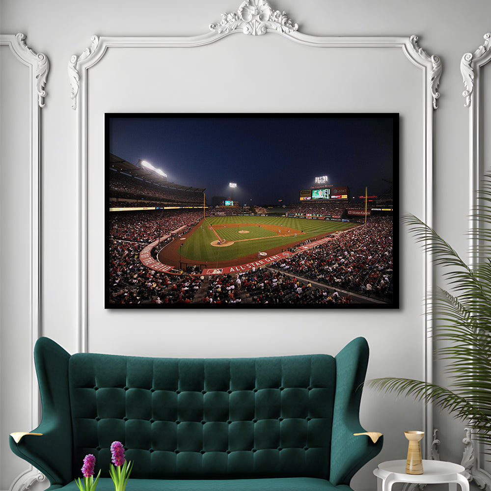 Angel Stadium in Los Angeles, Stadium Canvas, Sport Art, Fan Gifts, Framed Art Print Wall Decor, Picture Framed