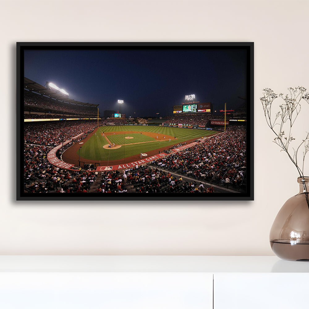 Angel Stadium in Los Angeles, Stadium Canvas, Sport Art, Fan Gifts, Framed Canvas Print Wall Art, Floating Frame