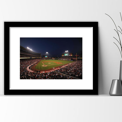 Angel Stadium in Los Angeles, Stadium Canvas, Sport Art, Fan Gifts, White Border Framed Art Print Wall Decor