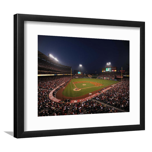 Angel Stadium in Los Angeles, Stadium Canvas, Sport Art, Fan Gifts, White Border Framed Art Print Wall Decor