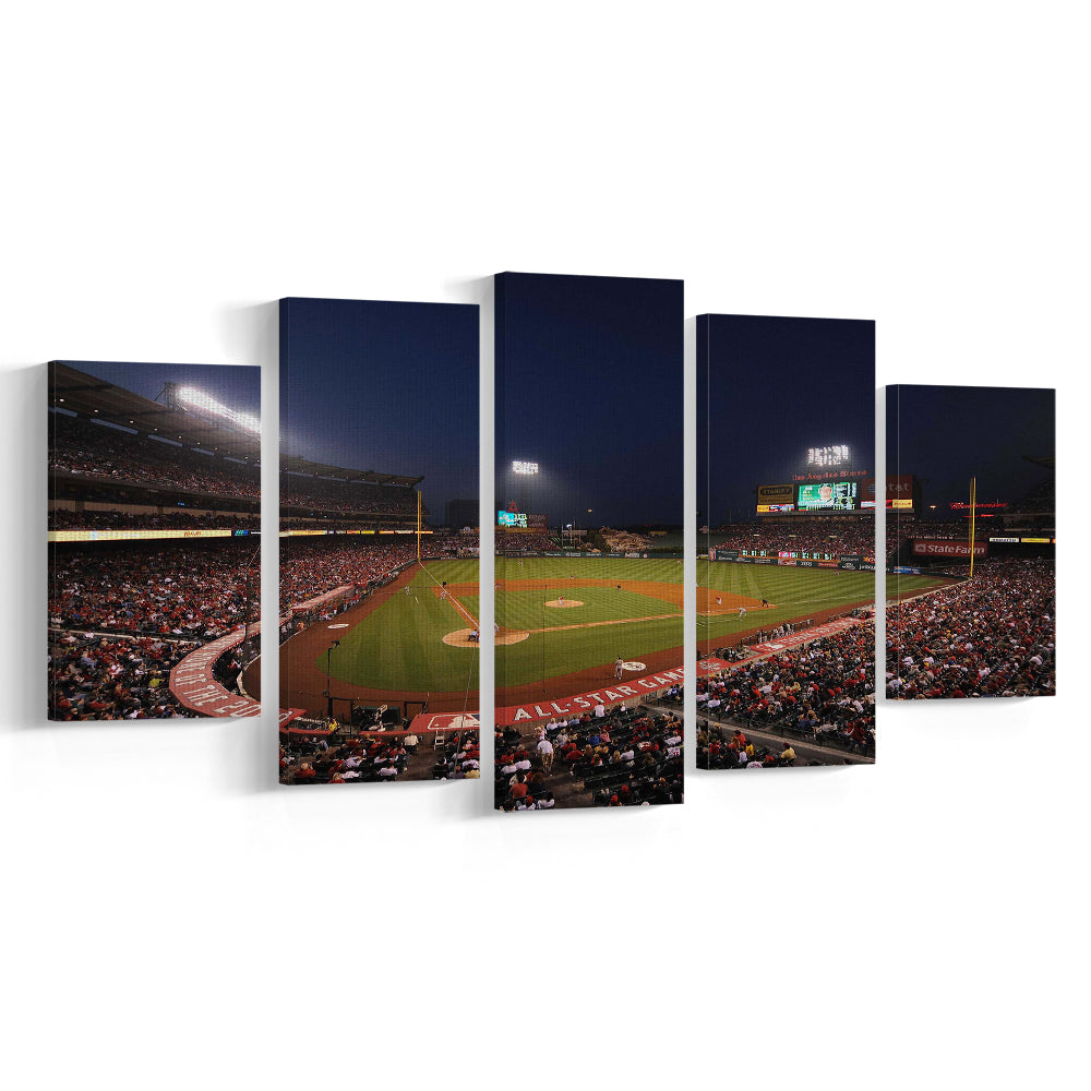 Angel Stadium in Los Angeles, Stadium Canvas, Sport Art, Fan Gifts, 5 Panel, Large Canvas, Canvas Print Wall Art