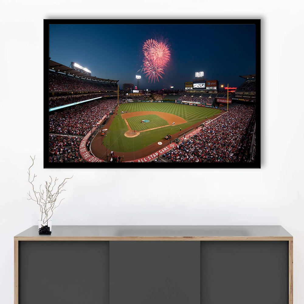 Angel Stadium in Los Angeles, Stadium Canvas, Sport Art, Gift for him, Framed Art Print Wall Decor, Picture Framed