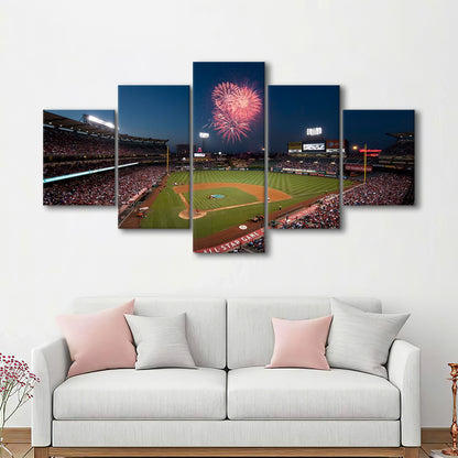 Angel Stadium in Los Angeles, Stadium Canvas, Sport Art, Gift for him, 5 Panel, Large Canvas, Canvas Print Wall Art