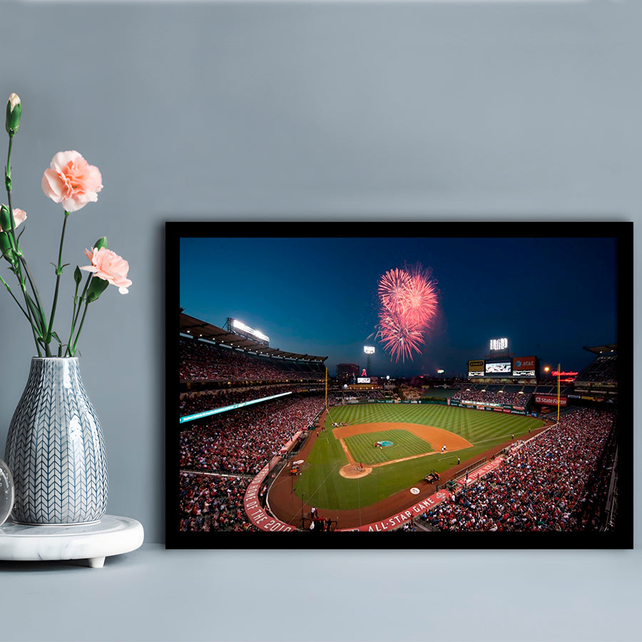 Angel Stadium in Los Angeles, Stadium Canvas, Sport Art, Gift for him, Framed Art Print Wall Decor, Picture Framed