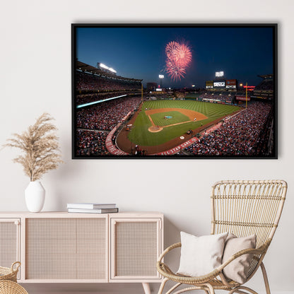 Angel Stadium in Los Angeles, Stadium Canvas, Sport Art, Framed Canvas Print Wall Art, Floating Frame