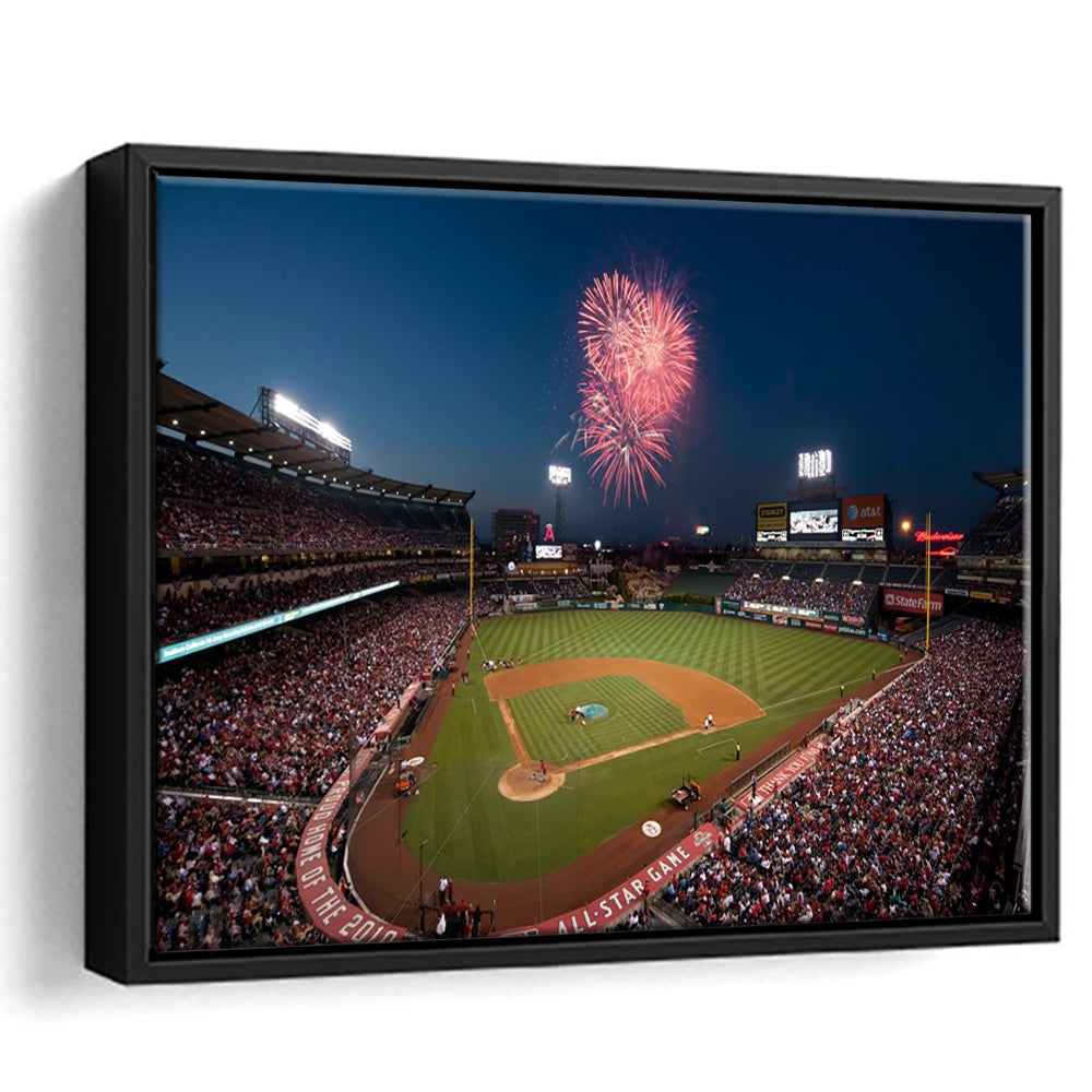 Angel Stadium in Los Angeles, Stadium Canvas, Sport Art, Framed Canvas Print Wall Art, Floating Frame