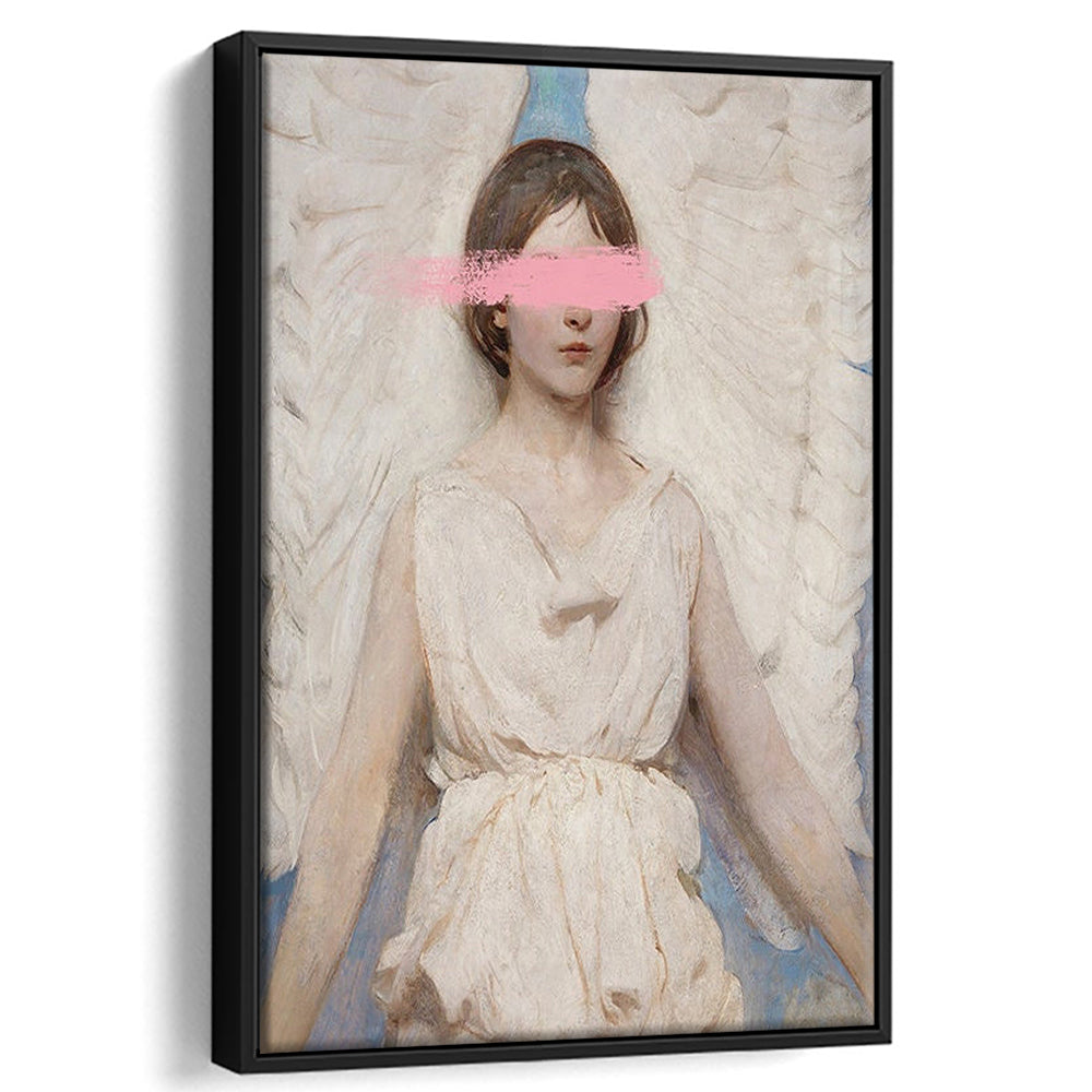 Angel Wall Art Print, Feminist Print, Pink Wall Print, Wall Art, Framed Canvas Prints Wall Art