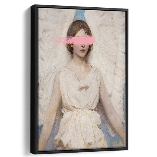 Angel Wall Art Print, Feminist Print, Pink Wall Print, Wall Art, Framed Canvas Prints Wall Art
