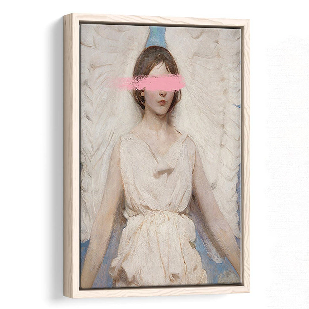 Angel Wall Art Print, Feminist Print, Pink Wall Print, Wall Art, Framed Canvas Prints Wall Art