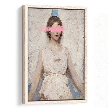 Angel Wall Art Print, Feminist Print, Pink Wall Print, Wall Art, Framed Canvas Prints Wall Art