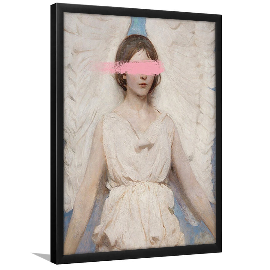 Angel Wall Art Print, Feminist Print, Pink Wall Print, Wall Art, Framed Art Prints Wall Decor
