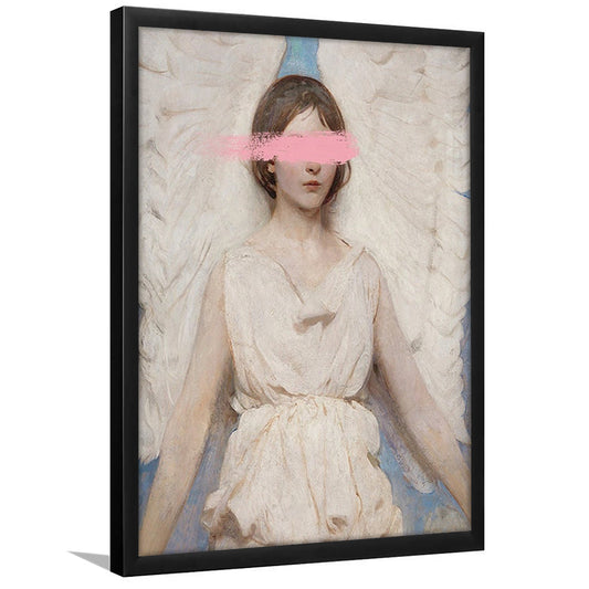 Angel Wall Art Print, Feminist Print, Pink Wall Print, Wall Art, Framed Art Prints Wall Decor