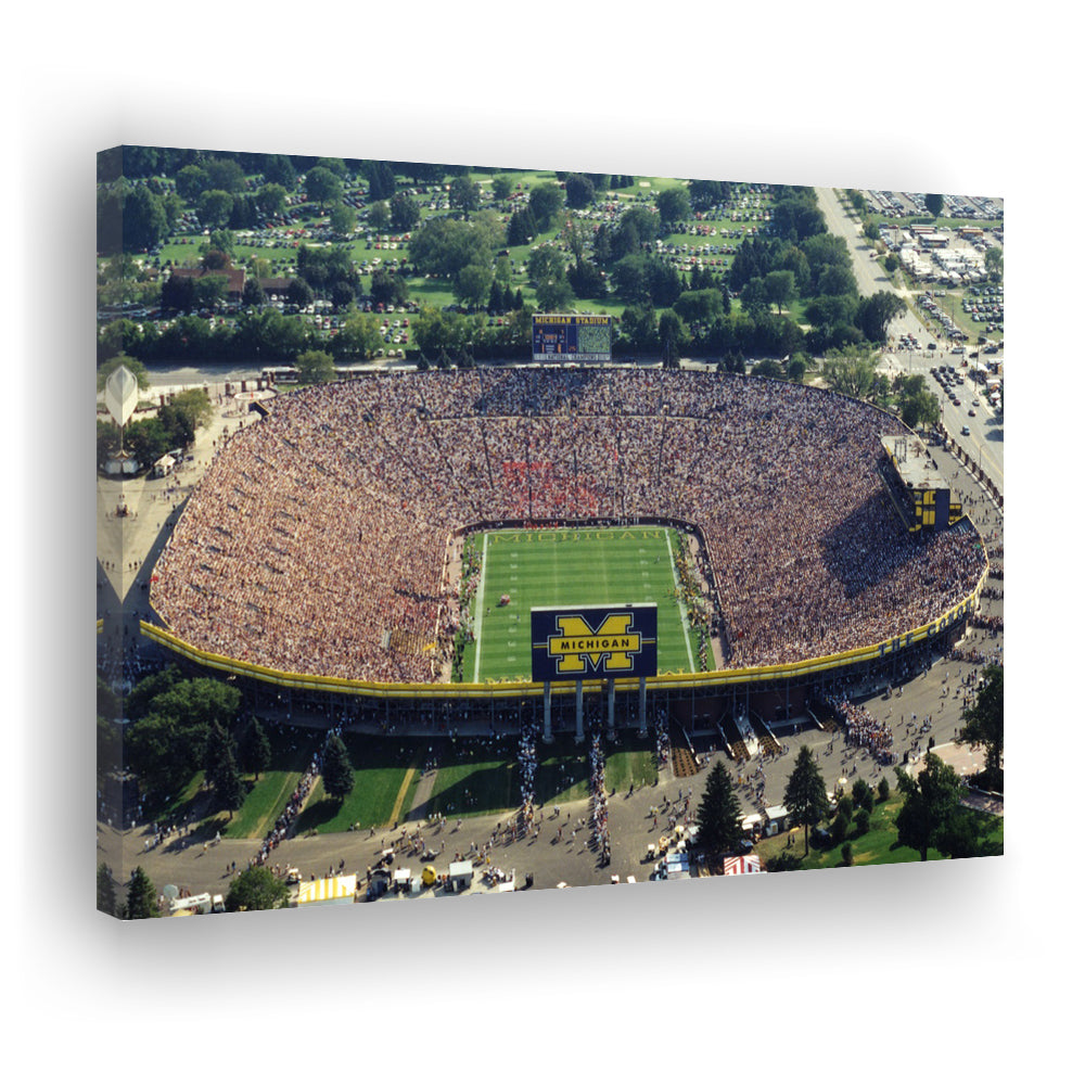 Ann Arbor Michigan, Stadium Canvas, Sport Art, Gift for him, Man Cave Decor, Art Print, Canvas Print Wall Art