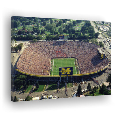 Ann Arbor Michigan, Stadium Canvas, Sport Art, Gift for him, Man Cave Decor, Art Print, Canvas Print Wall Art