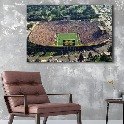 Ann Arbor Michigan, Stadium Canvas, Sport Art, Gift for him, Man Cave Decor, Art Print, Canvas Print Wall Art