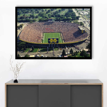 Ann Arbor Michigan, Stadium Canvas, Sport Art, Gift for him, Framed Art Print Wall Decor, Picture Framed