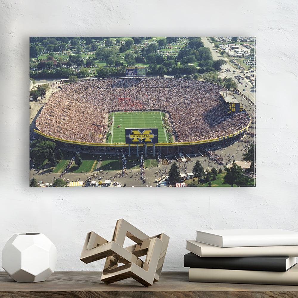 Ann Arbor Michigan, Stadium Canvas, Sport Art, Gift for him, Man Cave Decor, Art Print, Canvas Print Wall Art