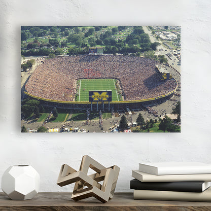 Ann Arbor Michigan, Stadium Canvas, Sport Art, Gift for him, Man Cave Decor, Art Print, Canvas Print Wall Art