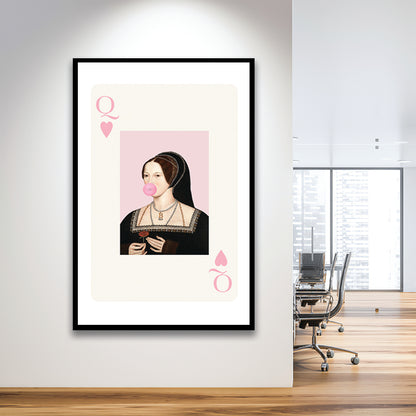 Anne Boleyn Queen Of Hearts, Framed Picture Print,, Framed Art Prints Wall Decor