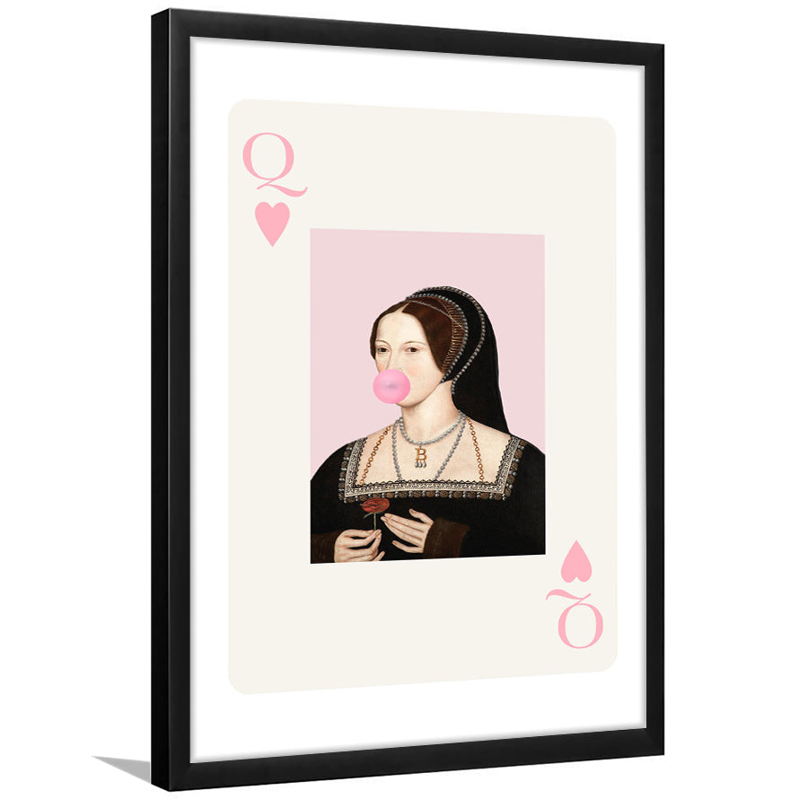 Anne Boleyn Queen Of Hearts, Framed Picture Print,, Framed Art Prints Wall Decor