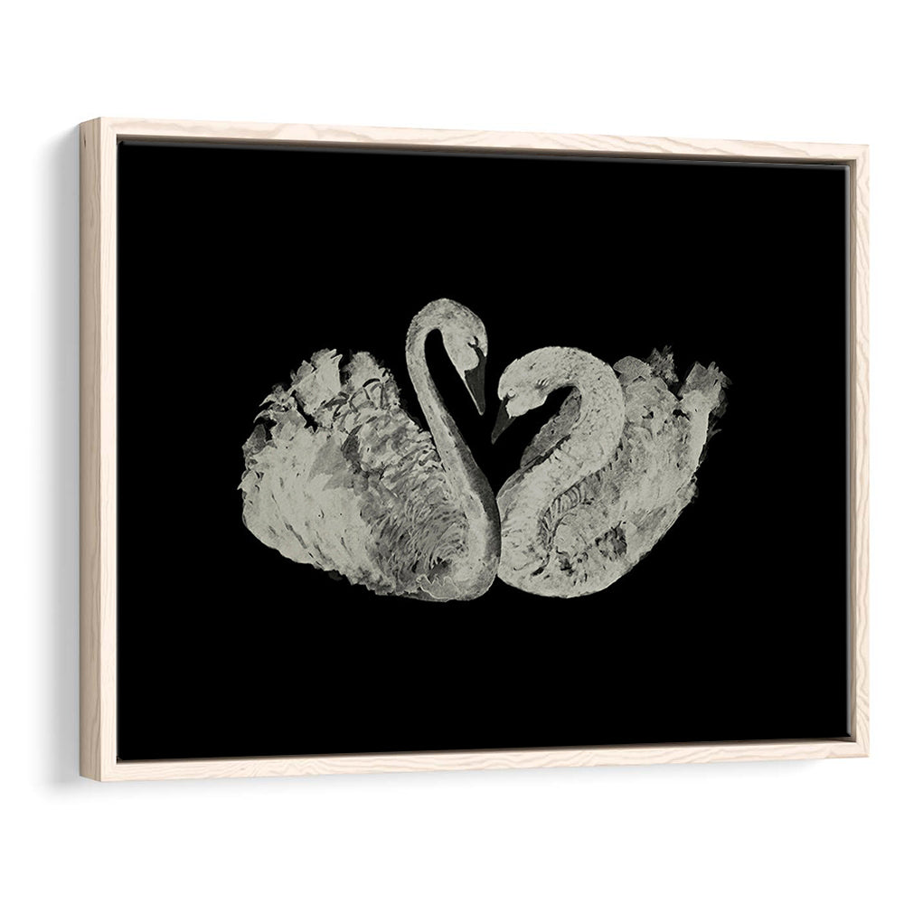 Antique Swan Painting Print Yourself 19th Century Art Square Vintage Framed Canvas Print Wall Art