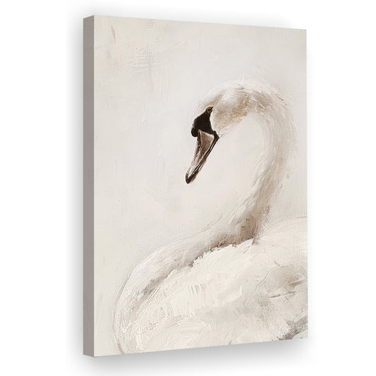 Antique Swan Print Vintage Print Nursery Decor, Canvas Print Wall Art, Wall Decor, Painting Canvas
