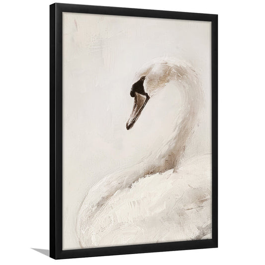 Antique Swan Print Vintage Print Nursery Decor, Framed Art Print Wall Decor, Picture Framed