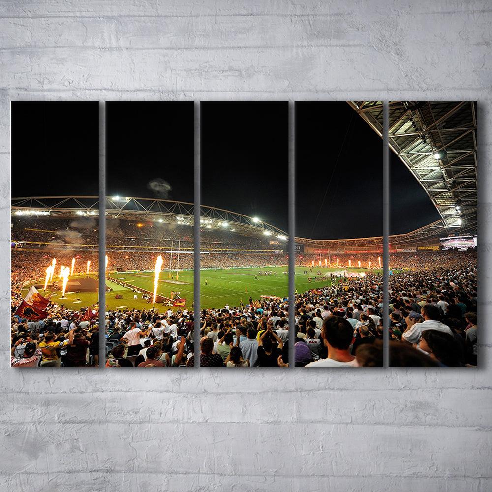Anz Stadium Grand Final, Stadium Canvas, Sport Art, 5 Panel B, Extra Large Canvas, Canvas Print Wall Art