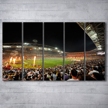 Anz Stadium Grand Final, Stadium Canvas, Sport Art, 5 Panel B, Extra Large Canvas, Canvas Print Wall Art