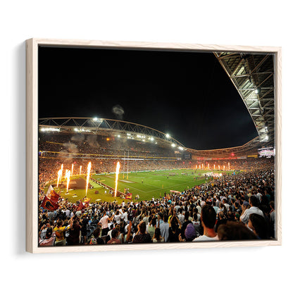 Anz Stadium Grand Final, Stadium Canvas, Sport Art, Framed Canvas Print Wall Art, Floating Frame