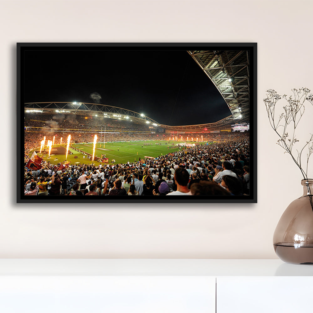 Anz Stadium Grand Final, Stadium Canvas, Sport Art, Framed Canvas Print Wall Art, Floating Frame
