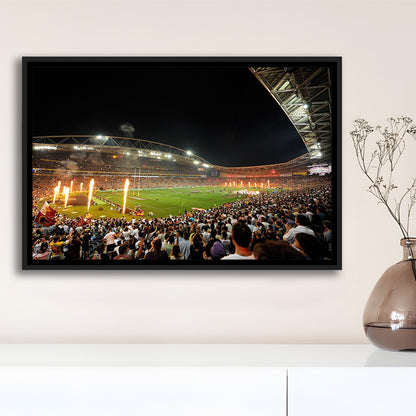 Anz Stadium Grand Final, Stadium Canvas, Sport Art, Framed Canvas Print Wall Art, Floating Frame