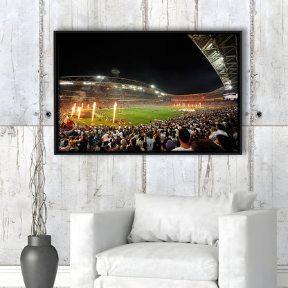 Anz Stadium Grand Final, Stadium Canvas, Sport Art, Framed Canvas Print Wall Art, Floating Frame