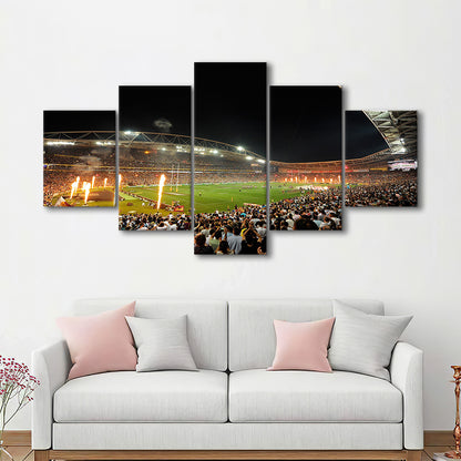 Anz Stadium Grand Final, Stadium Canvas, Sport Art, Gift for him, 5 Panel, Large Canvas, Canvas Print Wall Art
