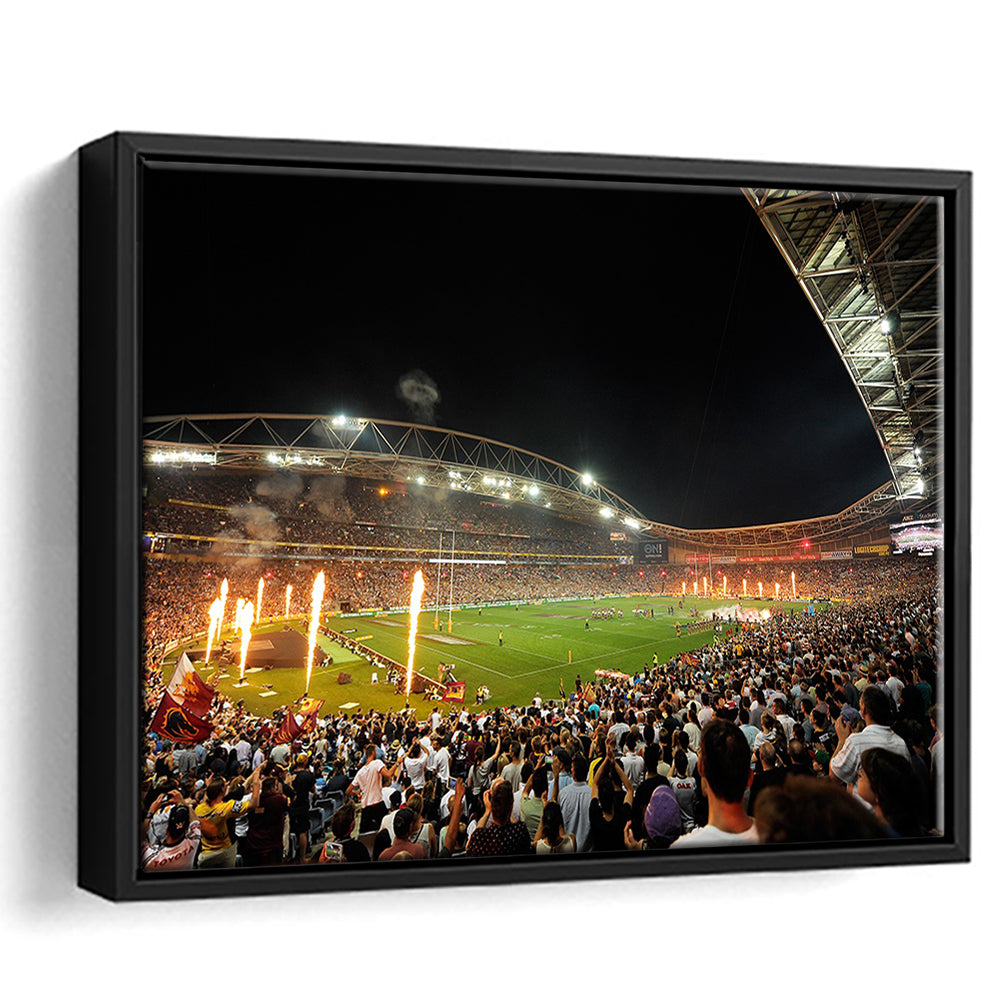 Anz Stadium Grand Final, Stadium Canvas, Sport Art, Framed Canvas Print Wall Art, Floating Frame