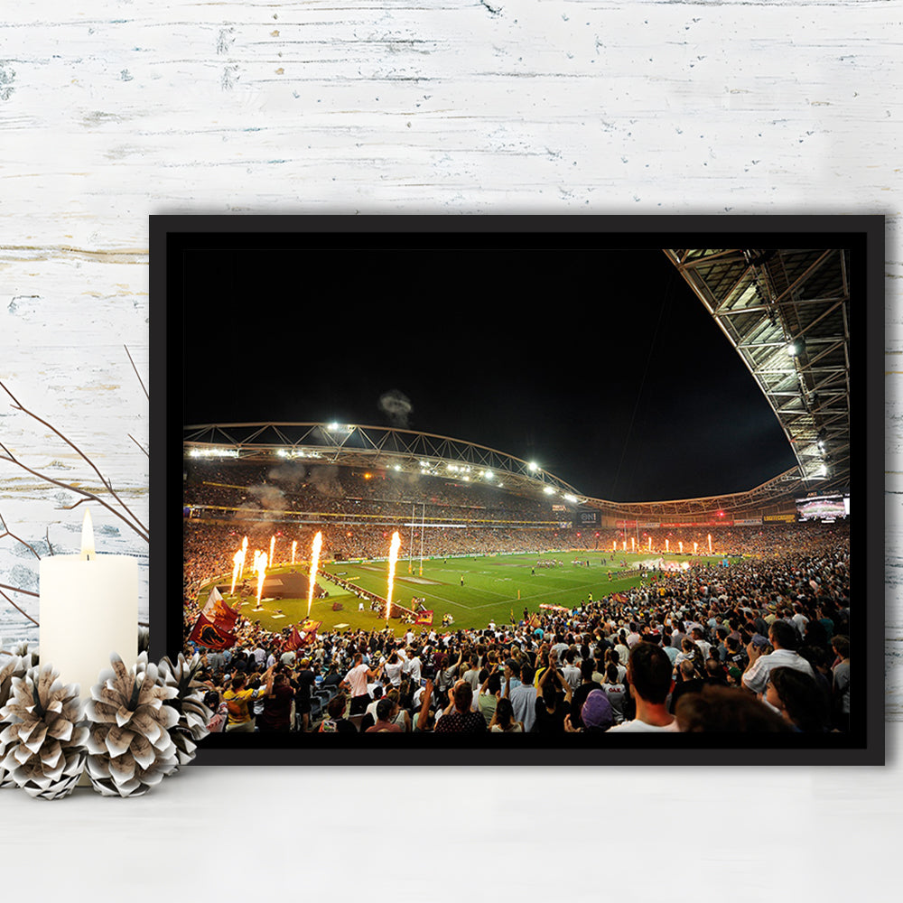 Anz Stadium Grand Final, Stadium Canvas, Sport Art, Framed Canvas Print Wall Art, Floating Frame