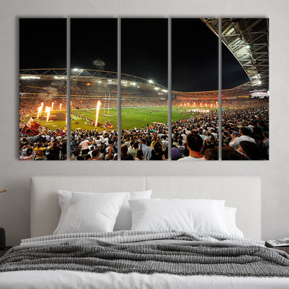 Anz Stadium Grand Final, Stadium Canvas, Sport Art, 5 Panel B, Extra Large Canvas, Canvas Print Wall Art