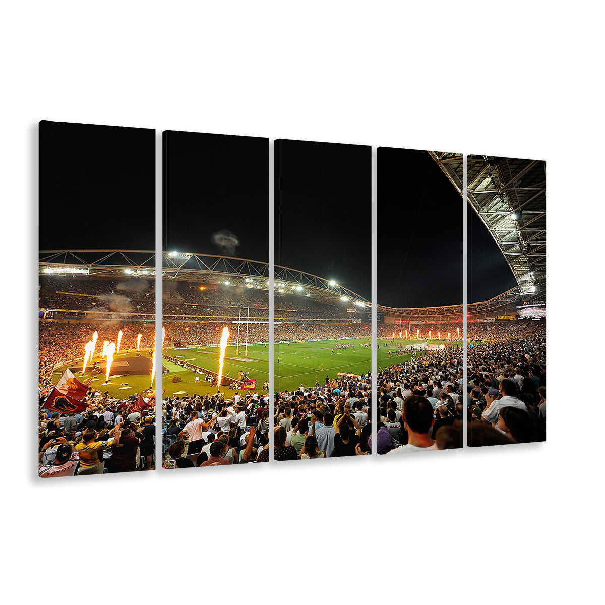Anz Stadium Grand Final, Stadium Canvas, Sport Art, 5 Panel B, Extra Large Canvas, Canvas Print Wall Art