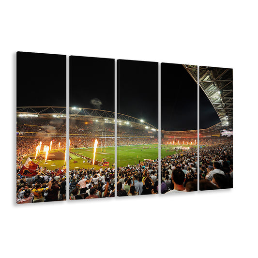 Anz Stadium Grand Final, Stadium Canvas, Sport Art, 5 Panel B, Extra Large Canvas, Canvas Print Wall Art
