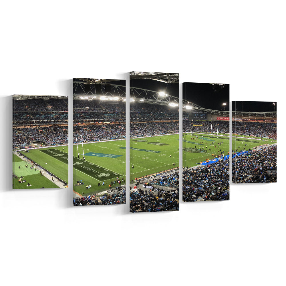 Anz Stadium, Stadium Canvas, Sport Art, Gift for him, 5 Panel, Large Canvas, Canvas Print Wall Art