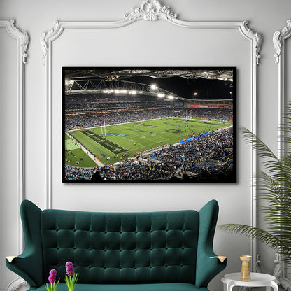 Anz Stadium, Stadium Canvas, Sport Art, Gift for him, Framed Art Print Wall Decor, Picture Framed