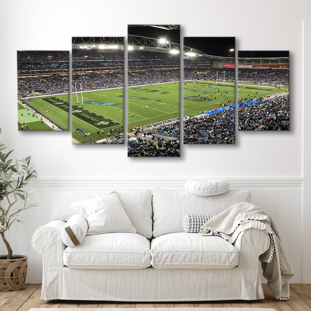 Anz Stadium, Stadium Canvas, Sport Art, Gift for him, 5 Panel, Large Canvas, Canvas Print Wall Art
