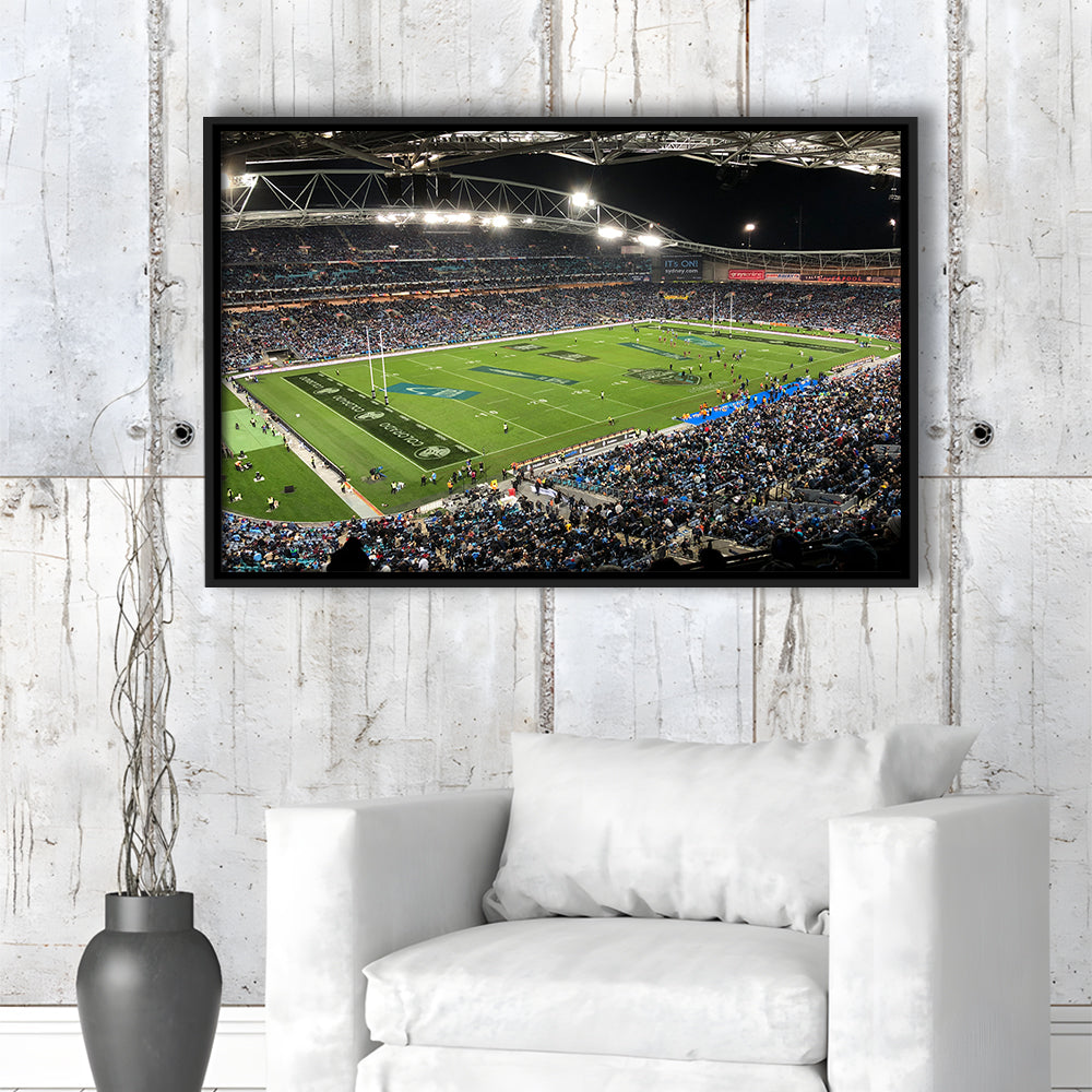 Anz Stadium, Stadium Canvas, Sport Art, Framed Canvas Print Wall Art, Floating Frame