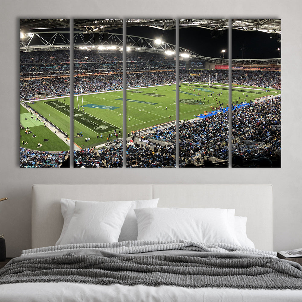 Anz Stadium, Stadium Canvas, Sport Art, 5 Panel B, Extra Large Canvas, Canvas Print Wall Art