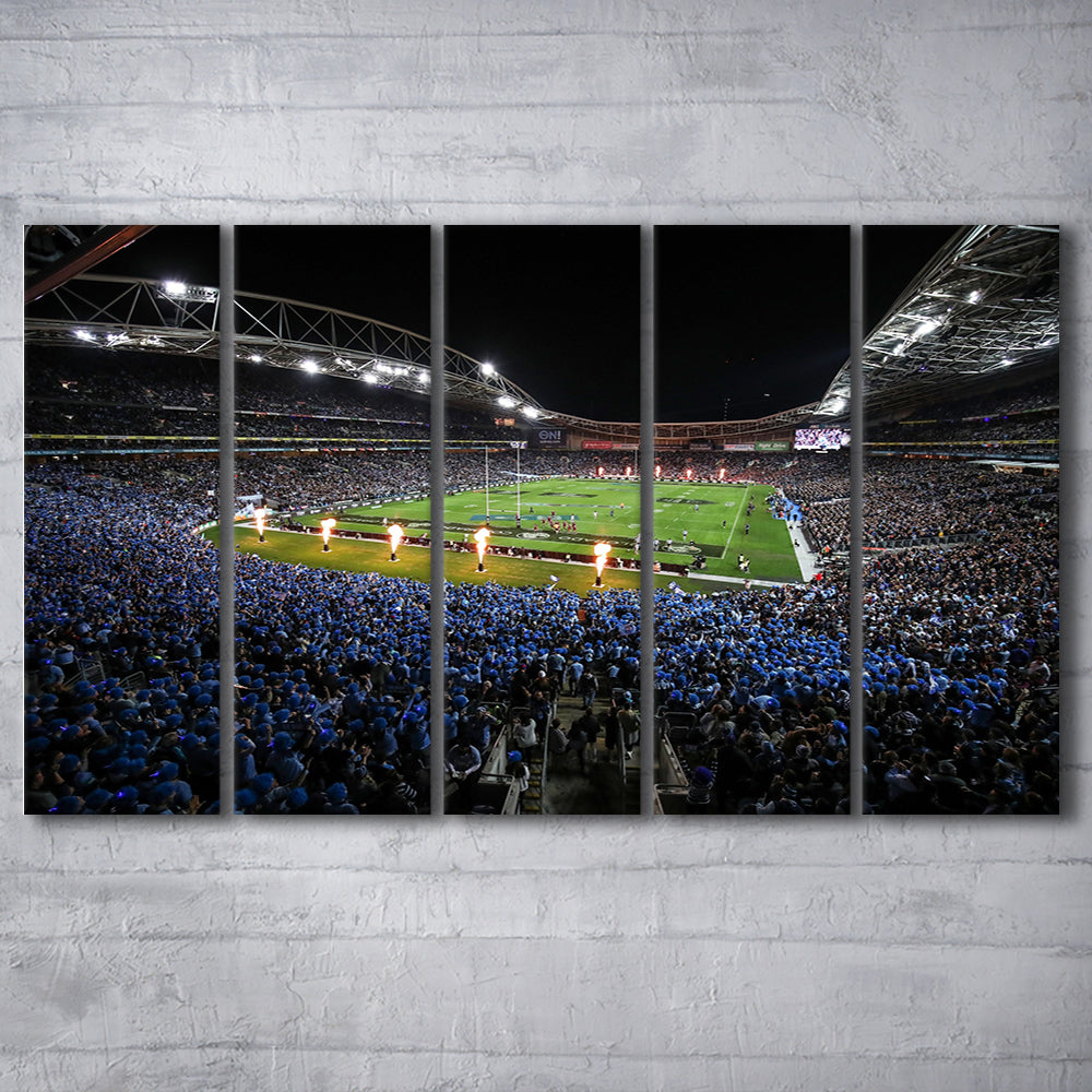 Anz Stadium at Sydney Olympic Park, Stadium Canvas, Sport Art, 5 Panel B, Extra Large Canvas, Canvas Print Wall Art