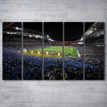 Anz Stadium at Sydney Olympic Park, Stadium Canvas, Sport Art, 5 Panel B, Extra Large Canvas, Canvas Print Wall Art