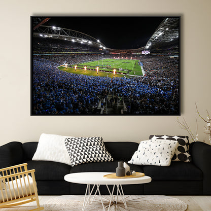 Anz Stadium at Sydney Olympic Park, Stadium Canvas, Sport Art, Framed Canvas Print Wall Art, Floating Frame