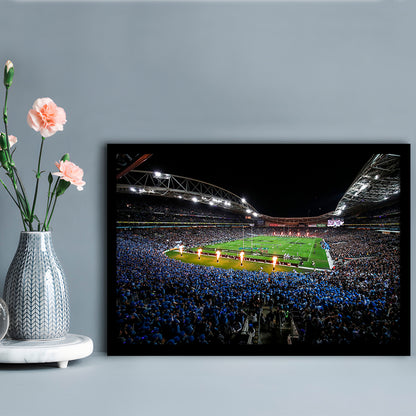 Anz Stadium at Sydney Olympic Park, Stadium Canvas, Sport Art, Gift for him, Framed Art Print Wall Decor, Picture Framed