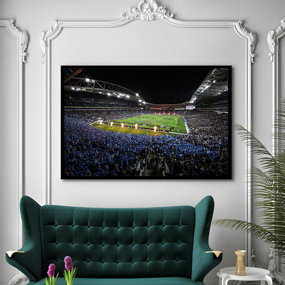 Anz Stadium at Sydney Olympic Park, Stadium Canvas, Sport Art, Gift for him, Framed Art Print Wall Decor, Picture Framed